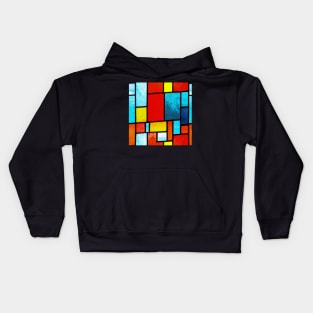 Stained glass colorful pattern, model 8 Kids Hoodie